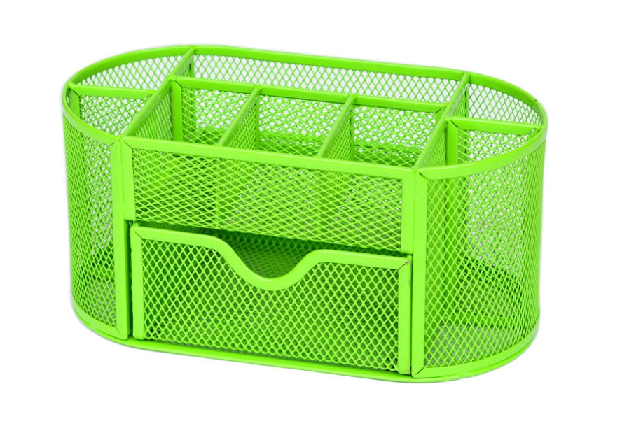 Yickyue Metal Penalty Organizer Mesh Desk Organizer Table 9 Grids Design Storage Box Drawer Pencil Pen Holder For Neatening Tools