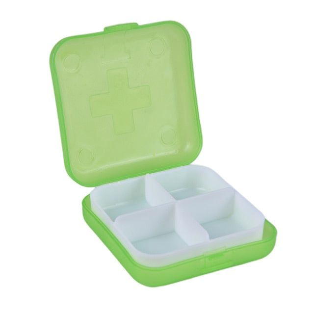 Portable Pill Cases Travel Dispen Storage Container Colorful Drug Dispenser Packing Container 2/4/6 Slot Moisture-proof Pill Box