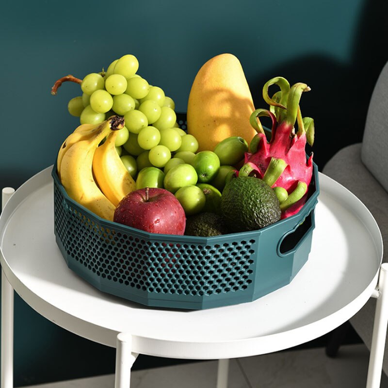 Rotating Organizer Cosmetic Storage Box Kitchen Bathroom Accessories Fruit Tray Multifunctional Desktop Seasoning Storage Rack