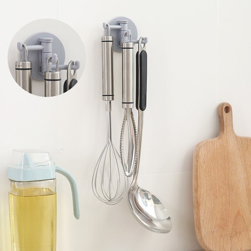1Pcs Key Ring Hook Bathroom Wall Storage Rack Shelf Toilet Towel Organizer Rack Holder Wall Mounted Towel Rack for Kitchen Decor
