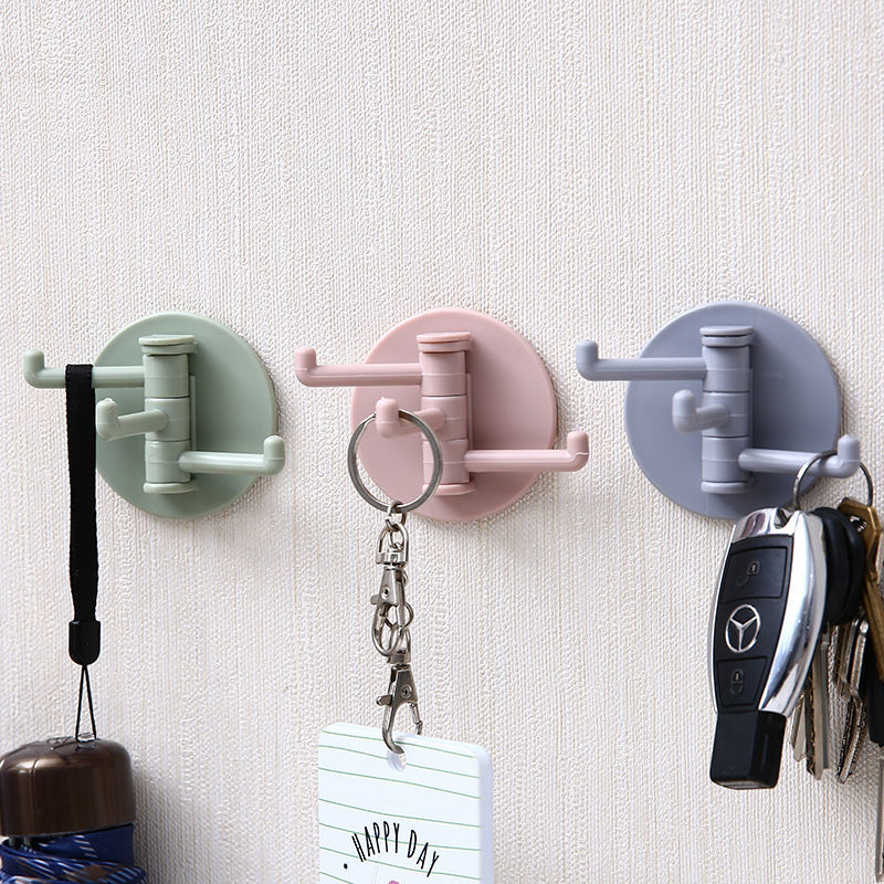 1Pcs Key Ring Hook Bathroom Wall Storage Rack Shelf Toilet Towel Organizer Rack Holder Wall Mounted Towel Rack for Kitchen Decor