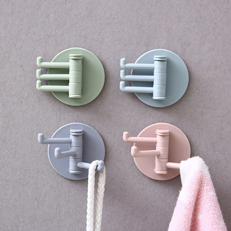 1Pcs Key Ring Hook Bathroom Wall Storage Rack Shelf Toilet Towel Organizer Rack Holder Wall Mounted Towel Rack for Kitchen Decor