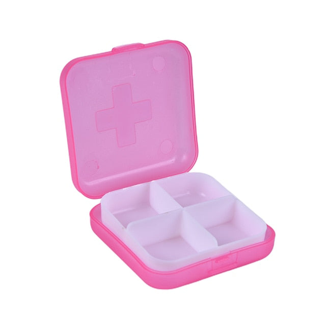 Portable Pill Cases Travel Dispen Storage Container Colorful Drug Dispenser Packing Container 2/4/6 Slot Moisture-proof Pill Box