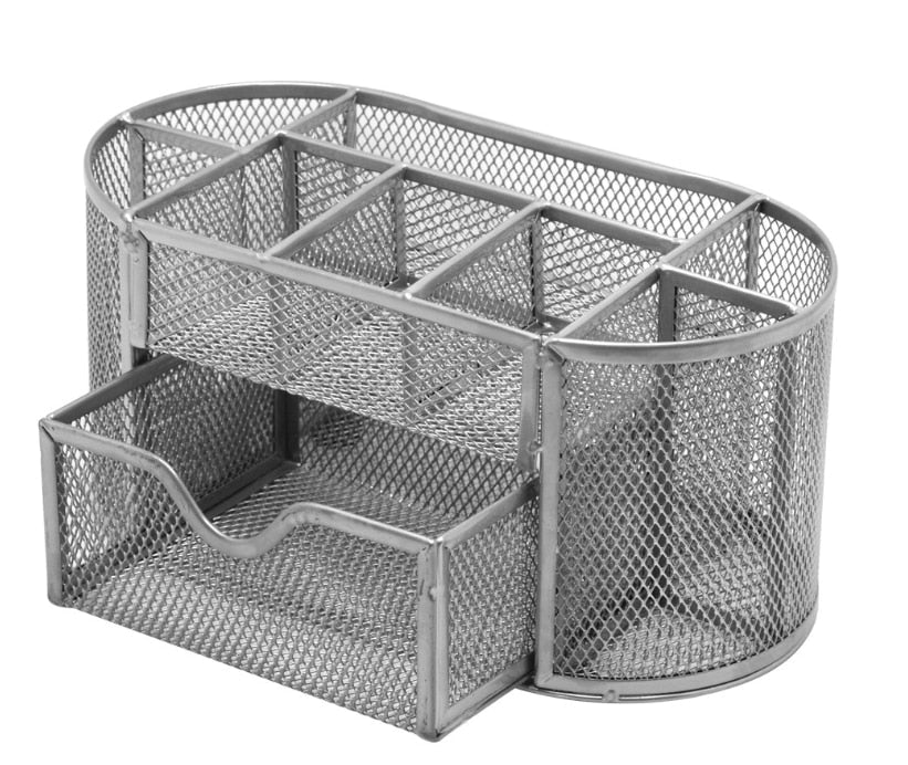 Yickyue Metal Penalty Organizer Mesh Desk Organizer Table 9 Grids Design Storage Box Drawer Pencil Pen Holder For Neatening Tools