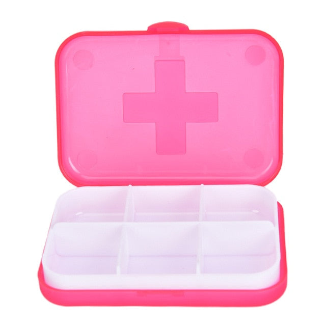 Portable Pill Cases Travel Dispen Storage Container Colorful Drug Dispenser Packing Container 2/4/6 Slot Moisture-proof Pill Box
