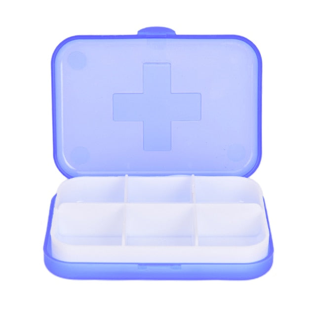 Portable Pill Cases Travel Dispen Storage Container Colorful Drug Dispenser Packing Container 2/4/6 Slot Moisture-proof Pill Box