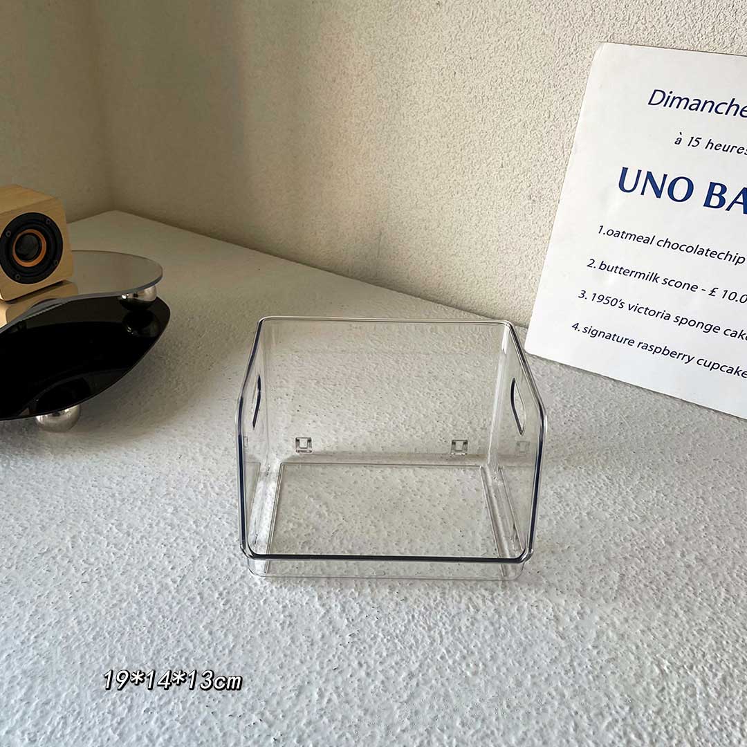 Ins Desktop Organizer Desktop Transparent Storage Box Superimposed Box Acrylic Skin Care Box Desktop Rack Home Organization
