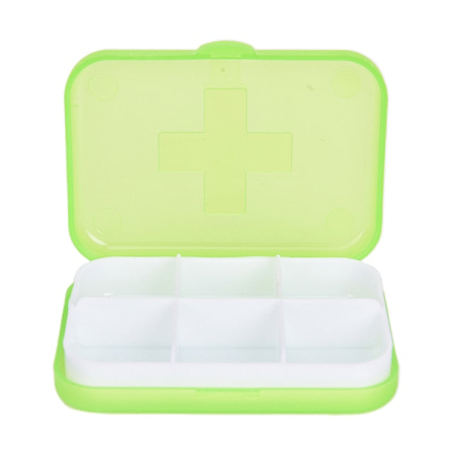 Portable Pill Cases Travel Dispen Storage Container Colorful Drug Dispenser Packing Container 2/4/6 Slot Moisture-proof Pill Box