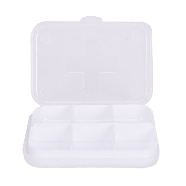 Portable Pill Cases Travel Dispen Storage Container Colorful Drug Dispenser Packing Container 2/4/6 Slot Moisture-proof Pill Box