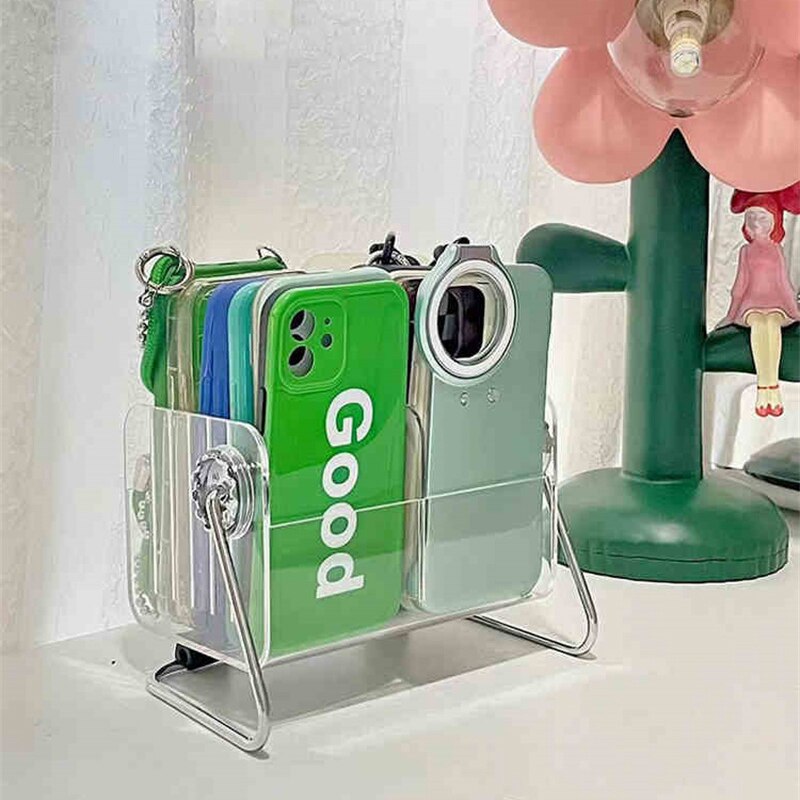 Acrylic Clear Remote Control Holder Desktop Home Decoration Bathroom Makeup Cosmetic Storage Box Glasses Sundries Organizer