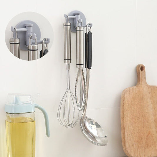 1Pcs Key Ring Hook Bathroom Wall Storage Rack Shelf Toilet Towel Organizer Rack Holder Wall Mounted Towel Rack for Kitchen Decor