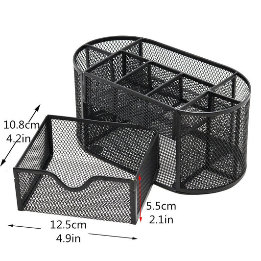 Yickyue Metal Penalty Organizer Mesh Desk Organizer Table 9 Grids Design Storage Box Drawer Pencil Pen Holder For Neatening Tools