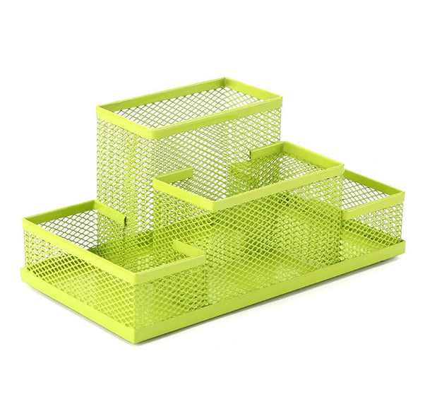 Yickyue Metal Penalty Organizer Mesh Desk Organizer Table 9 Grids Design Storage Box Drawer Pencil Pen Holder For Neatening Tools