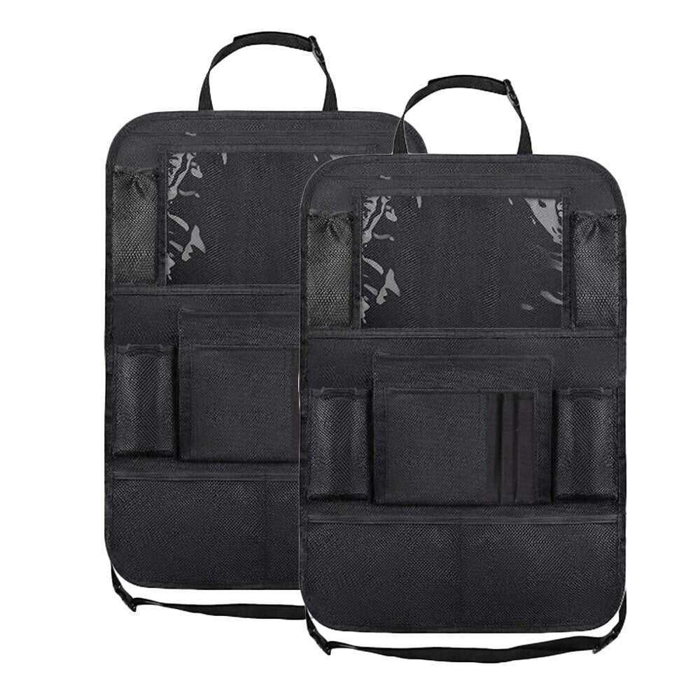 1pc/ 2pcs Car Seat Back Organizer 9 Storage Pockets with Touch Screen Tablet Holder Protector for Kids Children Car Accessories