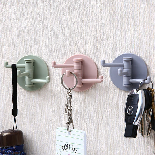 1Pcs Key Ring Hook Bathroom Wall Storage Rack Shelf Toilet Towel Organizer Rack Holder Wall Mounted Towel Rack for Kitchen Decor