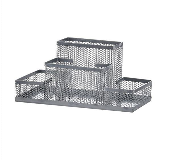 Yickyue Metal Penalty Organizer Mesh Desk Organizer Table 9 Grids Design Storage Box Drawer Pencil Pen Holder For Neatening Tools
